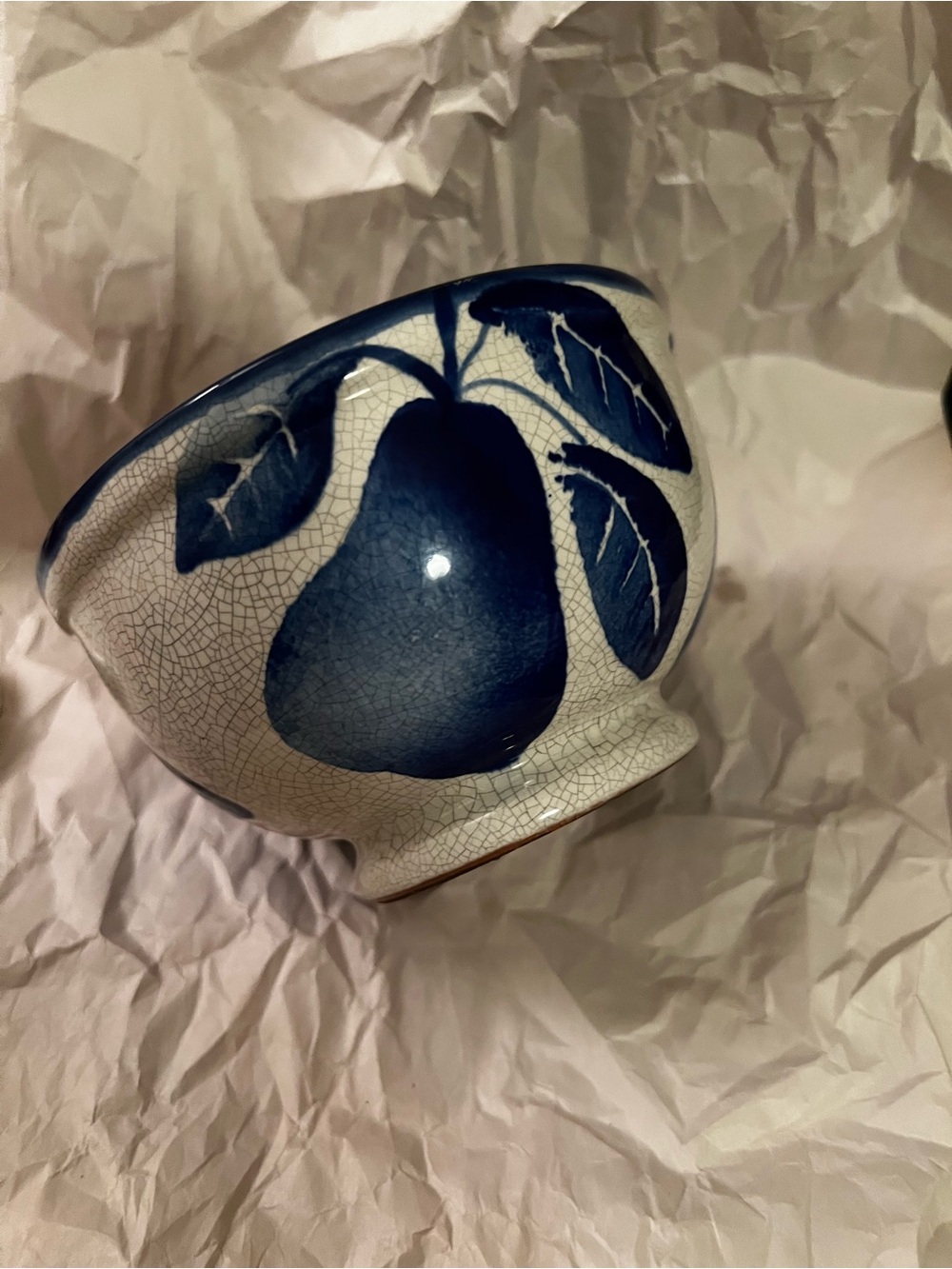 Ceramiche Alfa Blue Leaf Ceramic Bowl -